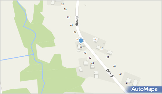 Lusina, Brzegi, 38, mapa Lusina