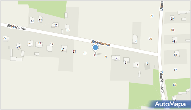 Łuszczanowice, Brylantowa, 11, mapa Łuszczanowice