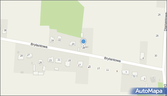 Łuszczanowice, Brylantowa, 18, mapa Łuszczanowice