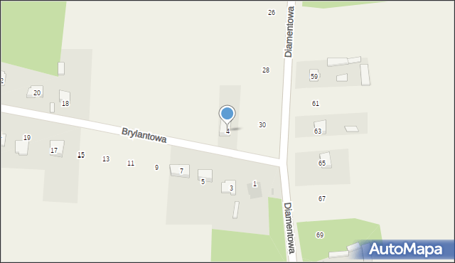 Łuszczanowice, Brylantowa, 4, mapa Łuszczanowice
