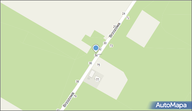 Luszowice, Brzozowa, 34, mapa Luszowice