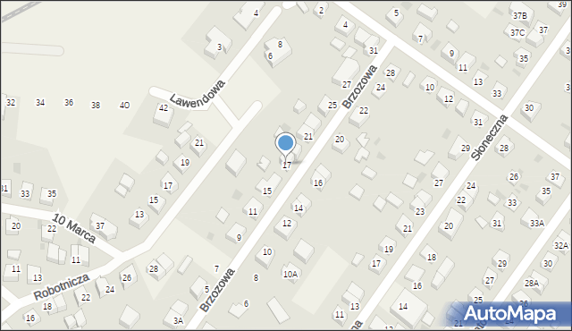 Luzino, Brzozowa, 17, mapa Luzino