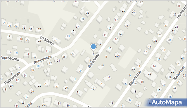 Luzino, Brzozowa, 7, mapa Luzino