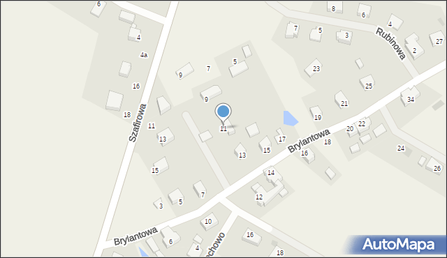 Mądrzechowo, Brylantowa, 11, mapa Mądrzechowo