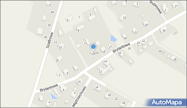 Mądrzechowo, Brylantowa, 13, mapa Mądrzechowo