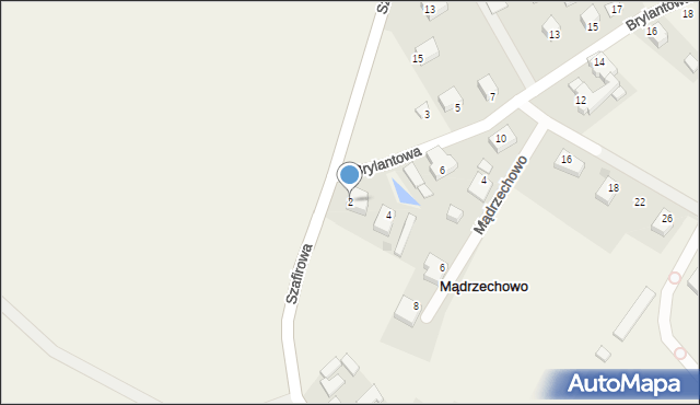 Mądrzechowo, Brylantowa, 2, mapa Mądrzechowo