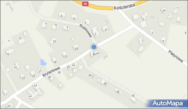 Mądrzechowo, Brylantowa, 34, mapa Mądrzechowo