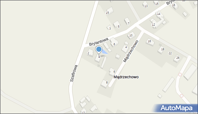 Mądrzechowo, Brylantowa, 4, mapa Mądrzechowo
