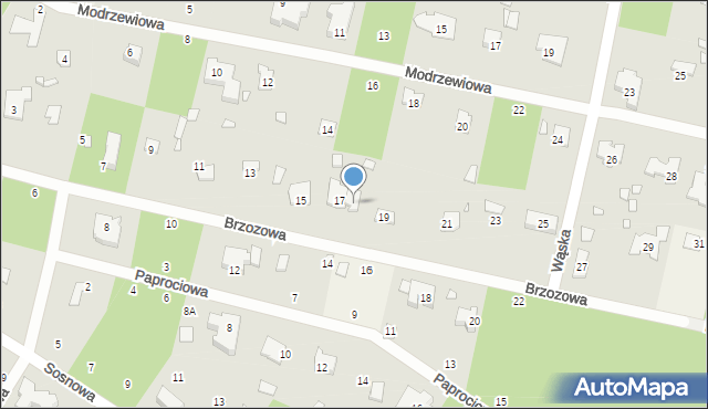 Magdalenka, Brzozowa, 17A, mapa Magdalenka