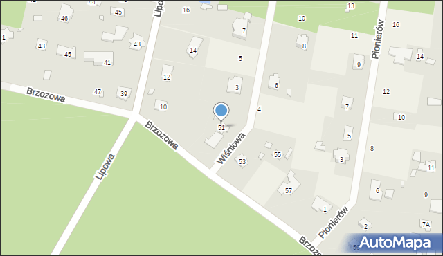Magdalenka, Brzozowa, 51, mapa Magdalenka