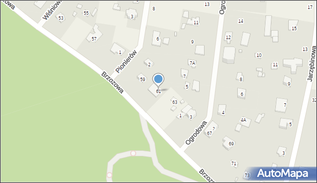 Magdalenka, Brzozowa, 61, mapa Magdalenka
