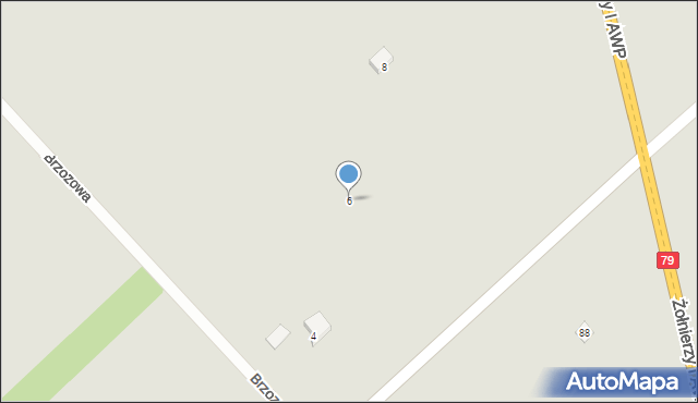 Magnuszew, Brzozowa, 6, mapa Magnuszew