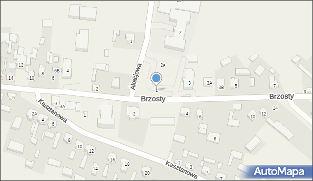 Maków, Brzosty, 1, mapa Maków