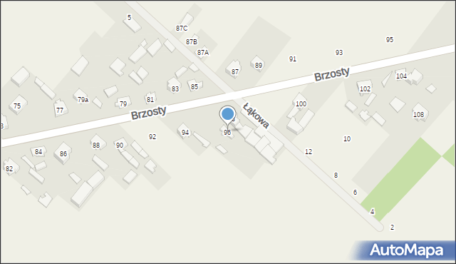 Maków, Brzosty, 96, mapa Maków
