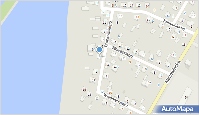 Maków Mazowiecki, Broniewskiego Władysława, 3, mapa Maków Mazowiecki
