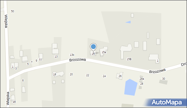Malinowice, Brzozowa, 15, mapa Malinowice