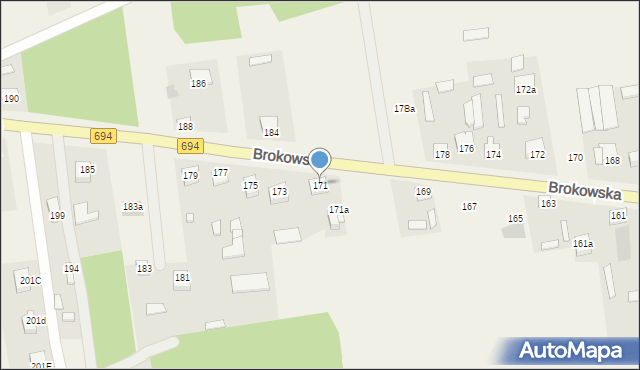 Małkinia Górna, Brokowska, 171, mapa Małkinia Górna