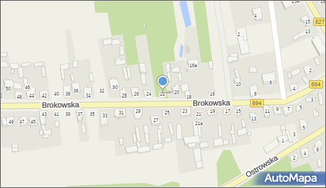 Małkinia Górna, Brokowska, 22, mapa Małkinia Górna