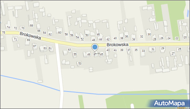 Małkinia Górna, Brokowska, 47, mapa Małkinia Górna