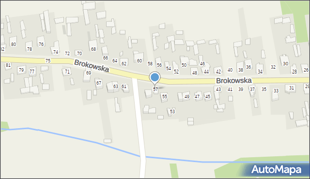 Małkinia Górna, Brokowska, 57, mapa Małkinia Górna