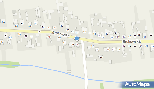 Małkinia Górna, Brokowska, 61, mapa Małkinia Górna