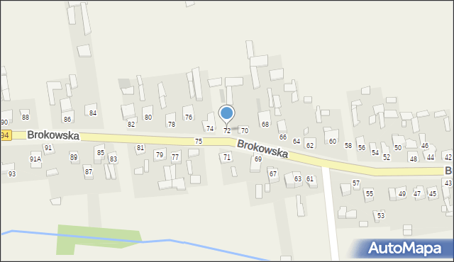 Małkinia Górna, Brokowska, 72, mapa Małkinia Górna