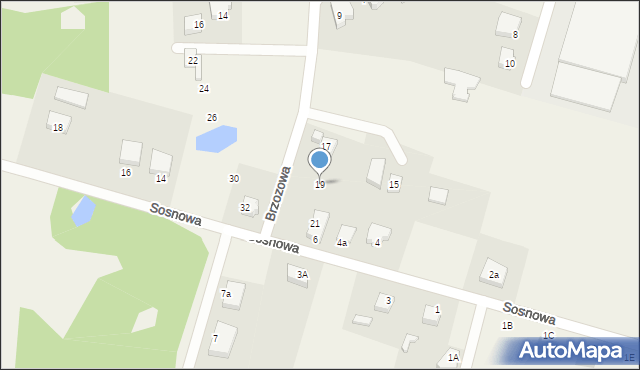 Małkowo, Brzozowa, 19, mapa Małkowo