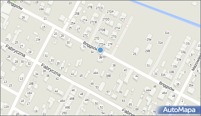 Marki, Braci Briggsów, 36, mapa Marki