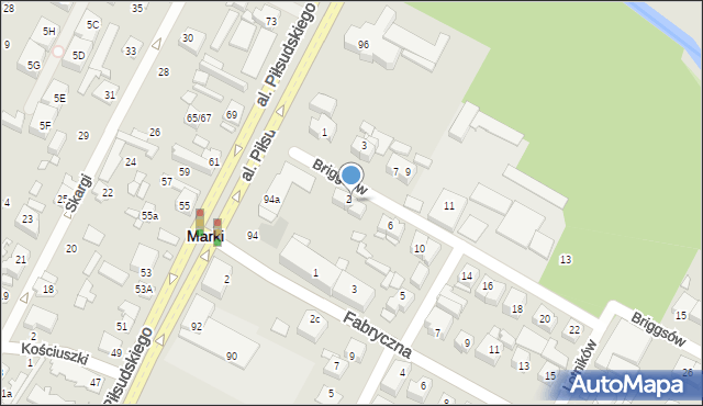 Marki, Braci Briggsów, 4, mapa Marki
