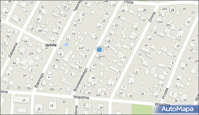 Marki, Broniewskiego Władysława, 12, mapa Marki