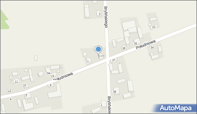 Masanów, Brylińskiego Pawła, 2, mapa Masanów