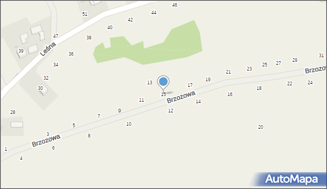 Masłomiąca, Brzozowa, 15, mapa Masłomiąca