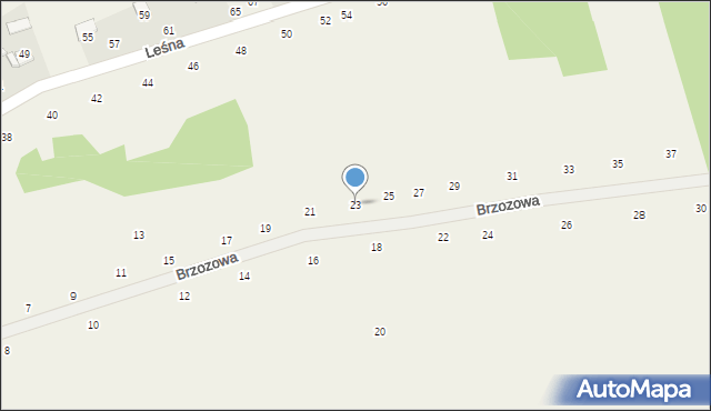 Masłomiąca, Brzozowa, 23, mapa Masłomiąca