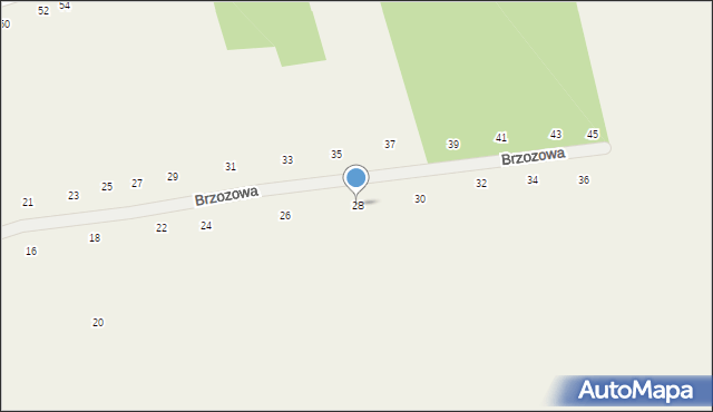Masłomiąca, Brzozowa, 28, mapa Masłomiąca