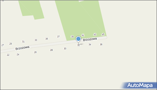 Masłomiąca, Brzozowa, 32, mapa Masłomiąca