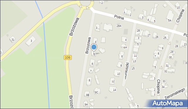 Maszewo, Brzozowa, 5, mapa Maszewo