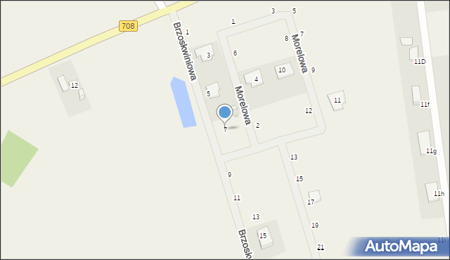 Maszkowice, Brzoskwiniowa, 7, mapa Maszkowice