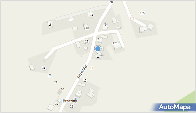 Maszyce, Brzeziny, 11, mapa Maszyce