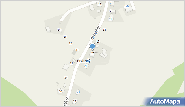 Maszyce, Brzeziny, 17, mapa Maszyce