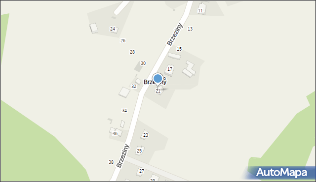 Maszyce, Brzeziny, 21, mapa Maszyce