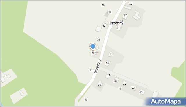 Maszyce, Brzeziny, 36, mapa Maszyce
