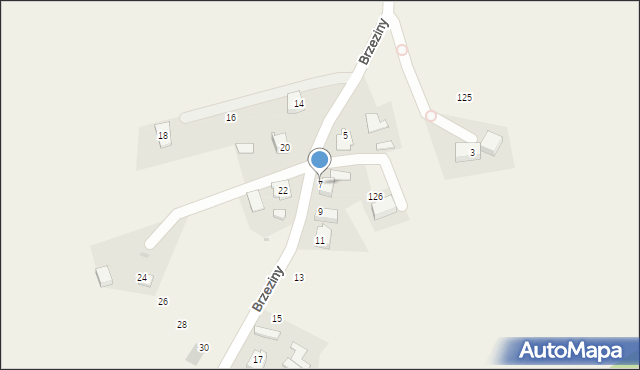 Maszyce, Brzeziny, 7, mapa Maszyce