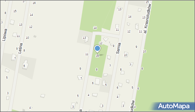 Mauryców, Brzozowa, 10, mapa Mauryców