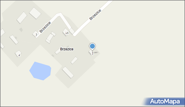 Mchowo, Brzezice, 1, mapa Mchowo