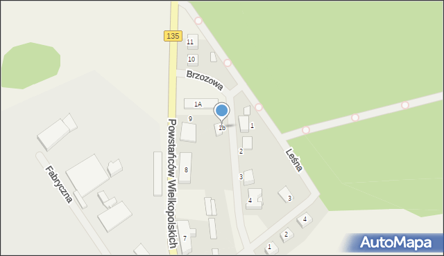 Miały, Brzozowa, 1b, mapa Miały