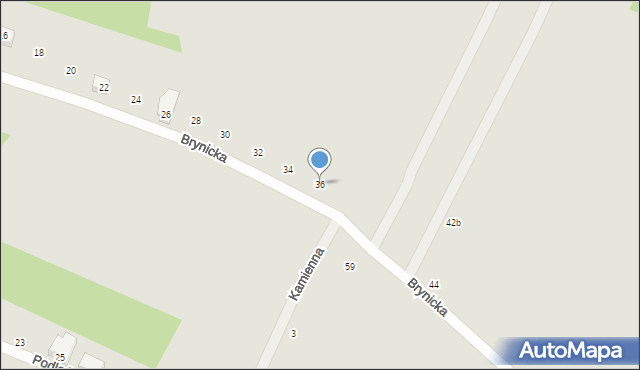 Miasteczko Śląskie, Brynicka, 36, mapa Miasteczko Śląskie