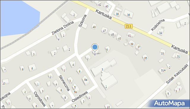Miechucino, Brzozowa, 4, mapa Miechucino