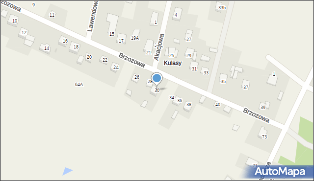 Miedziana Góra, Brzozowa, 30, mapa Miedziana Góra