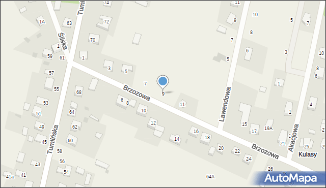 Miedziana Góra, Brzozowa, 9, mapa Miedziana Góra