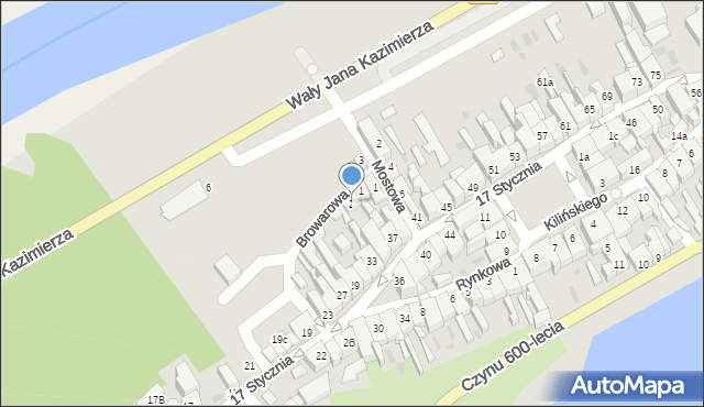 Międzychód, Browarowa, 2, mapa Międzychód